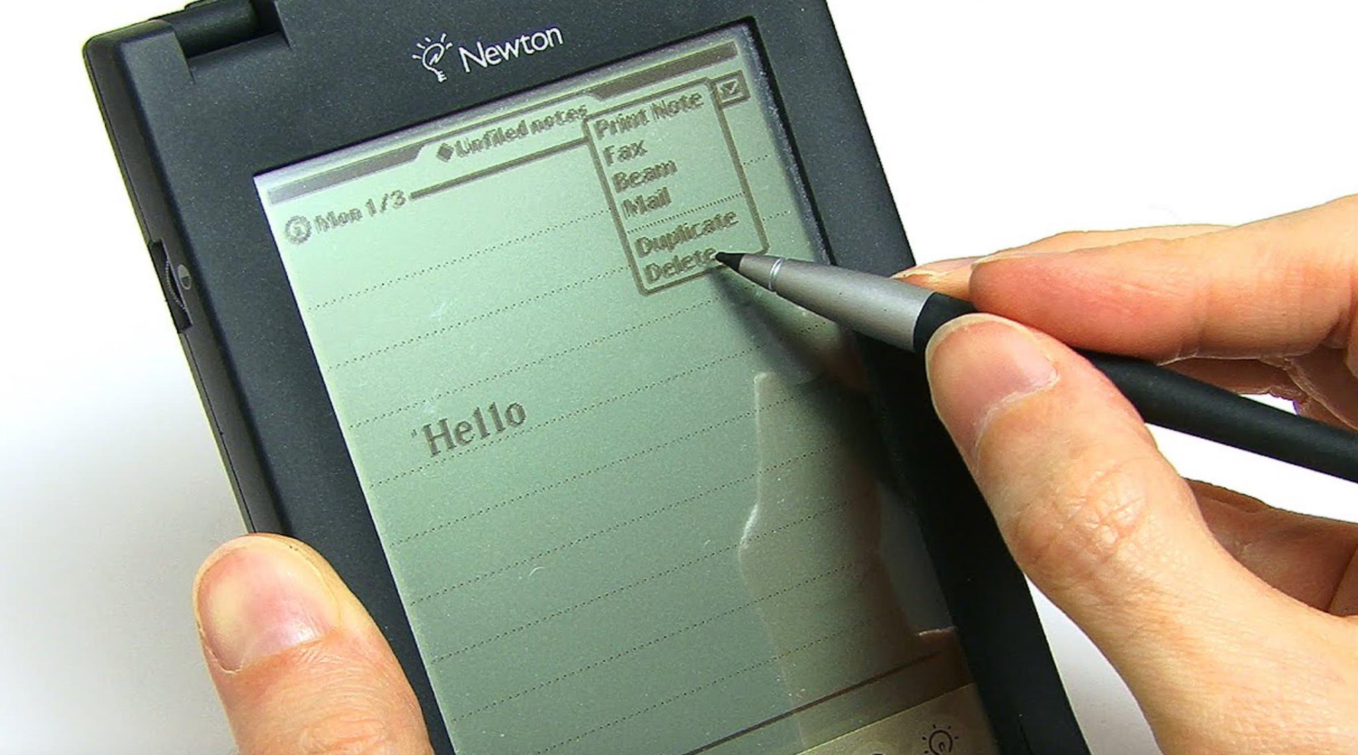 newton messagepad - Newton Unfiled notes Alon 13 Print Note Fax Beam Mail 'Hello Duplicate Delete